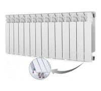 Радиатор биметаллический секционный Rifar Base Ventil 350 14 секций, нижнее правое подключение