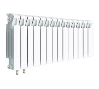 Радиатор биметаллический монолитный Rifar Monolit Ventil 500 14 секций, нижнее левое подключение
