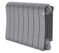 Радиатор биметаллический Royal Thermo Infinity 300 Silver Satin - 8 секционный (НС-1683697 РОЯЛ ТЕРМО)