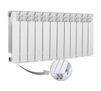 Радиатор биметаллический секционный Rifar Base Ventil 350 12 секций, нижнее левое подключение