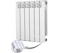 Радиатор биметаллический секционный Rifar Base Ventil 500 6 секций, нижнее правое подключение