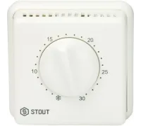 Термостат комнатный проводной TI-N с переключателем зима-лето и светодиодом STOUT