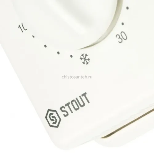 Термостат комнатный проводной TI-N с переключателем зима-лето и светодиодом STOUT