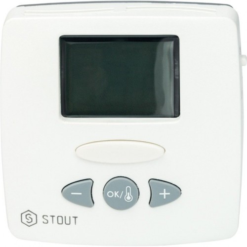 Термостат комнатный электронный WFHT-LCD с выносным датчиком STOUT