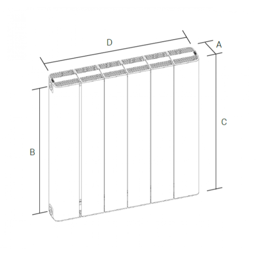 Радиатор АСКОН Classic РПК 100/350 (38 секций, 50,61 м, 390м х 3065м)