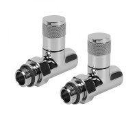 Набор дизайн-вентилей PIANO, прямой (хром) 1/2" Royal-Thermo (Роял-Термо)