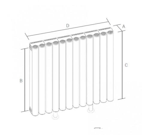 Радиатор АСКОН Organ РПО 80/250 (11 секции, 9,99 м, 290м х 1027м)