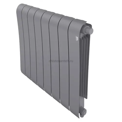 Радиатор биметаллический Royal Thermo Infinity 500 Silver Satin VR - 8 секционный (НС-1658389 РОЯЛ ТЕРМО)