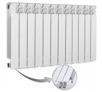 Радиатор биметаллический секционный Rifar Base Ventil 500 12 секций, нижнее левое подключение