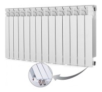 Радиатор биметаллический секционный Rifar Base Ventil 500 14 секций, нижнее правое подключение