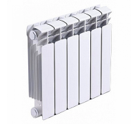 Радиатор биметаллический секционный Rifar Base 500 6 секций, боковое подключение
