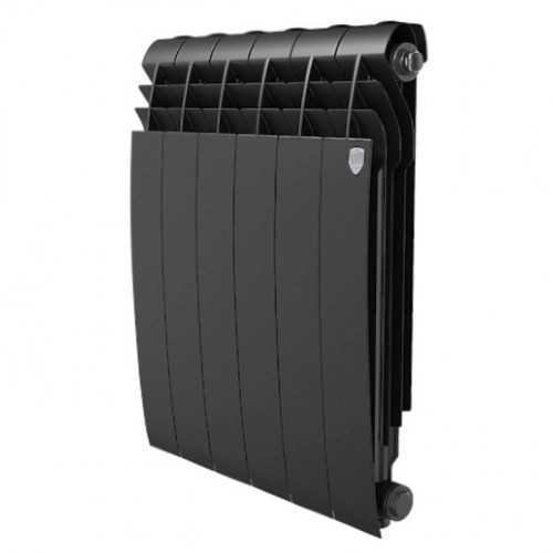 Радиатор алюминиевый секционный Royal Thermo Biliner Alum Noir Sable 500 х 8 секций