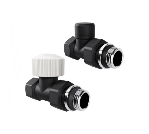 Набор термостатический прямой Royal Thermo Design 1/2М30x1.5, черный (Роял Термо) Набор термостатический прямой Royal Thermo Design 1/2М30x1.5, черный (Роял Термо)