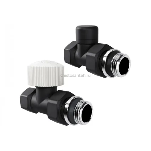 Набор термостатический прямой Royal Thermo Design 1/2М30x1.5, черный (Роял Термо)