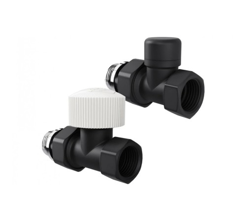 Набор термостатический прямой Royal Thermo Design 1/2М30x1.5, черный (Роял Термо) Набор термостатический прямой Royal Thermo Design 1/2М30x1.5, черный (Роял Термо)