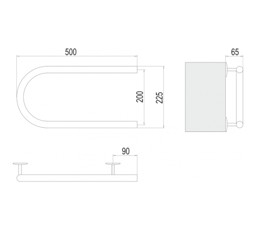 Электро 25 П-обр 500х200 Полотенцесушитель TERMINUS