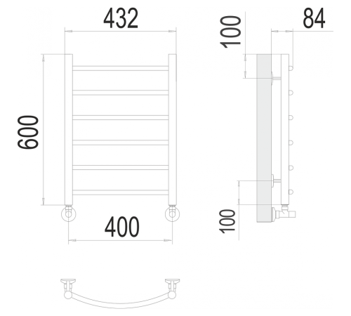 Классик П6 400х600 Полотенцесушитель TERMINUS
