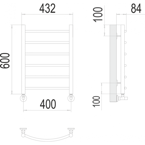 Классик П6 400х600 Полотенцесушитель TERMINUS