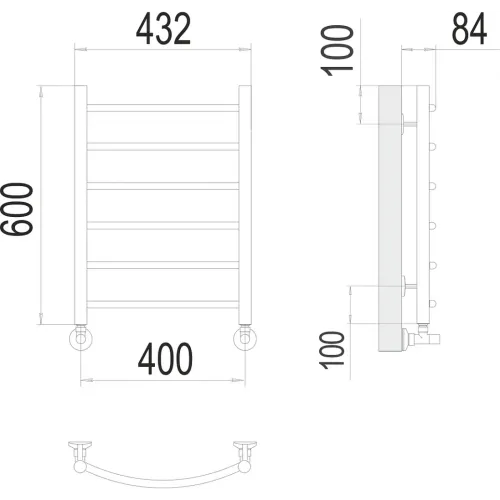 Классик П6 400х600 Полотенцесушитель TERMINUS