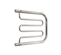 Водяной полотенцесушитель «D» с полочкой, полимерное - черный матовый, (1") 50/60 (Dvin)