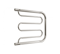 Водяной полотенцесушитель «D» с полочкой, полимерное - черный матовый, (1") 60/70 (Dvin)