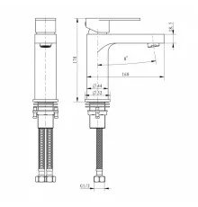 Смеситель для раковины Grocenberg GB1011 Черный матовый