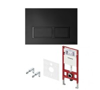 Инсталяция TECEspring для установки подвесного унитаза с панелью смыва TECEspring V панель смыва черная матовая S955204