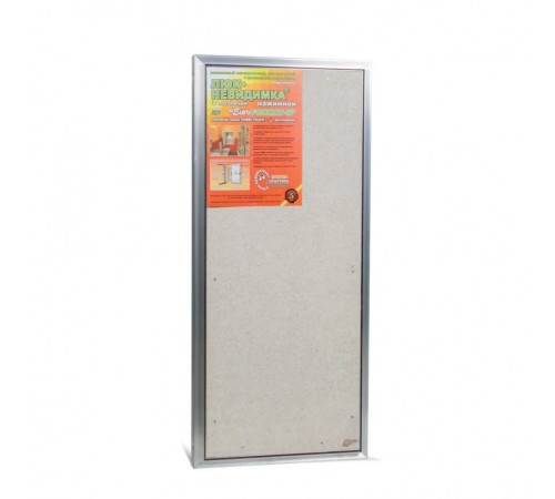 Люк ревизионный под плитку Практика EuroFormat-R алюминиевый 400x800 мм скрытый нажимной