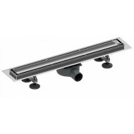Комплект TECE TECElinus для монтажа дренажного канала 2 в 1 с основой для плитки tile и steel с мембраной Хром матовый 60 см ,комплект 15103069 (ТЕЦЕ)