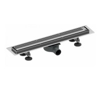 Комплект TECE TECElinus для монтажа дренажного канала 2 в 1 с основой для плитки tile и steel с мембраной Хром матовый 60 см ,комплект 15103069 (ТЕЦЕ)