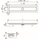 Комплект TECE TECElinus для монтажа дренажного канала 2 в 1 с основой для плитки tile и steel с мембраной Хром матовый 60 см ,комплект 15103069 (ТЕЦЕ)