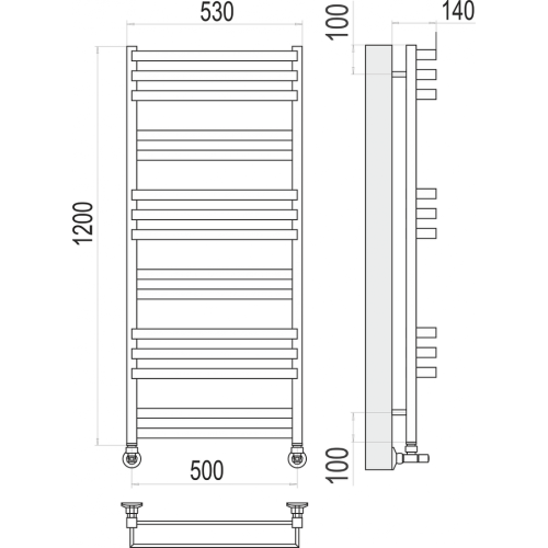 Линц П15 500х1200 Полотенцесушитель TERMINUS