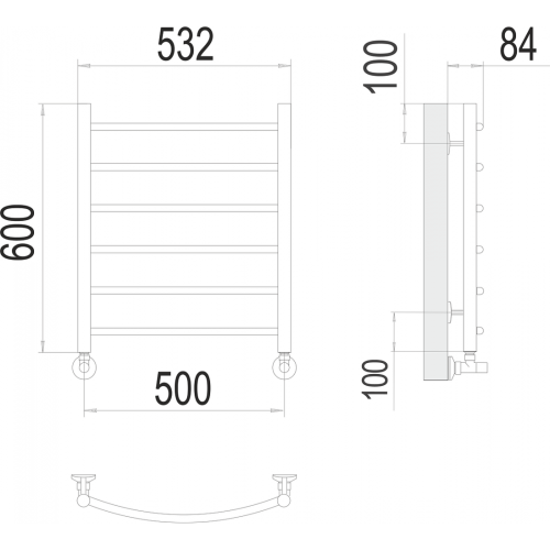 Классик П6 500х600 Полотенцесушитель TERMINUS