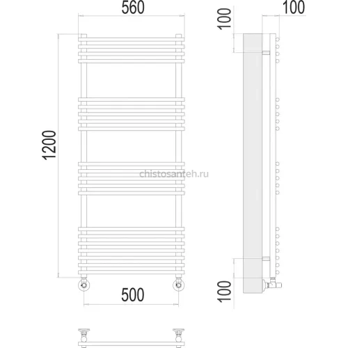 Ватра П21 500х1200 Полотенцесушитель TERMINUS