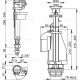 Выпускной комплект с двойной кнопкой А17 3/8", нижний Alcaplast SA08S