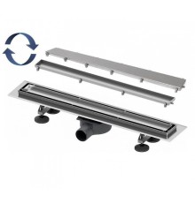 Комплект TECE TECElinus для монтажа дренажного канала 2 в 1 с основой для плитки tile и steel с мембраной Хром матовый 90 см комплект 15103099