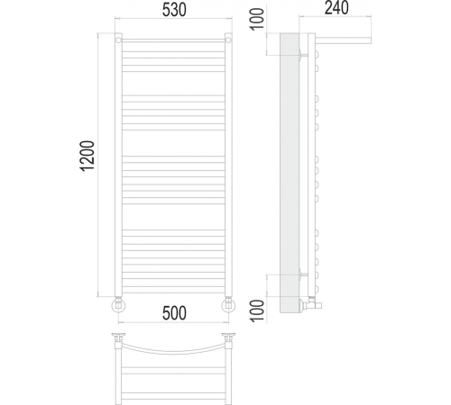 Енисей с/п П15 500х1200 Полотенцесушитель TERMINUS