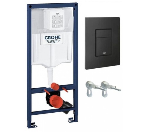 Инсталляция для унитаза GROHE SOLIDO 38811KF0 с кнопкой. черная матовая, комплект 3 в 1 (Грое) Инсталляция для унитаза GROHE SOLIDO 38811KF0 с кнопкой. черная матовая, комплект 3 в 1 (Грое)