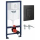 Инсталляция для унитаза GROHE SOLIDO 38811KF0 с кнопкой. черная матовая, комплект 3 в 1 (Грое)