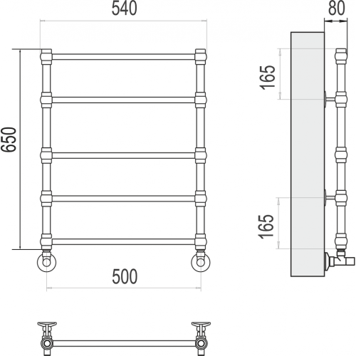 Прованс П5 500*650 Полотенцесушитель TERMINUS