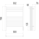 Аврора П9 500х700 электро (sensor quick touch) Полотенцесушитель TERMINUS