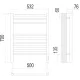 Аврора П9 500х700 электро (sensor quick touch) Полотенцесушитель TERMINUS