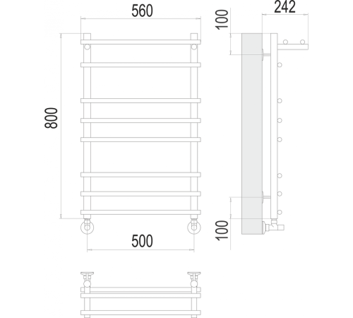 Ватра с/п П8 500х800 Полотенцесушитель TERMINUS