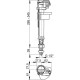 Впускной механизм с нижней подводкой и металлической резьбой 1/2" Alcaplast A18
