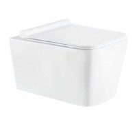 Унитаз подвесной, безободковый, крышка с микролифтом Fubini FB002 DIAMOND(Фубини)