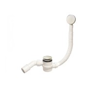 Слив-перелив McAlpine полуавтомат, пластиковый, кнопка, Lперелива=330-700мм., белый (МсАлпине)