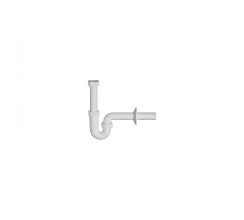 Трубный сифон McAlpine 1 1/4"х32 мм, без выпуска, с отводной трубой D32 мм и отражателем (МсАлпине)