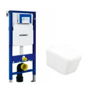 Комплект Инсталляция для подвесного унитаза Geberit Duofix UP 320+Подвесной унитаз Trento Z19-66 Zandini
