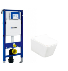 Комплект Инсталляция для подвесного унитаза Geberit Duofix UP 320+Подвесной унитаз Trento Z19-66 Zandini
