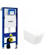 Комплект Инсталляция для подвесного унитаза Geberit Duofix UP 320+Подвесной унитаз Trento Z19-66 Zandini